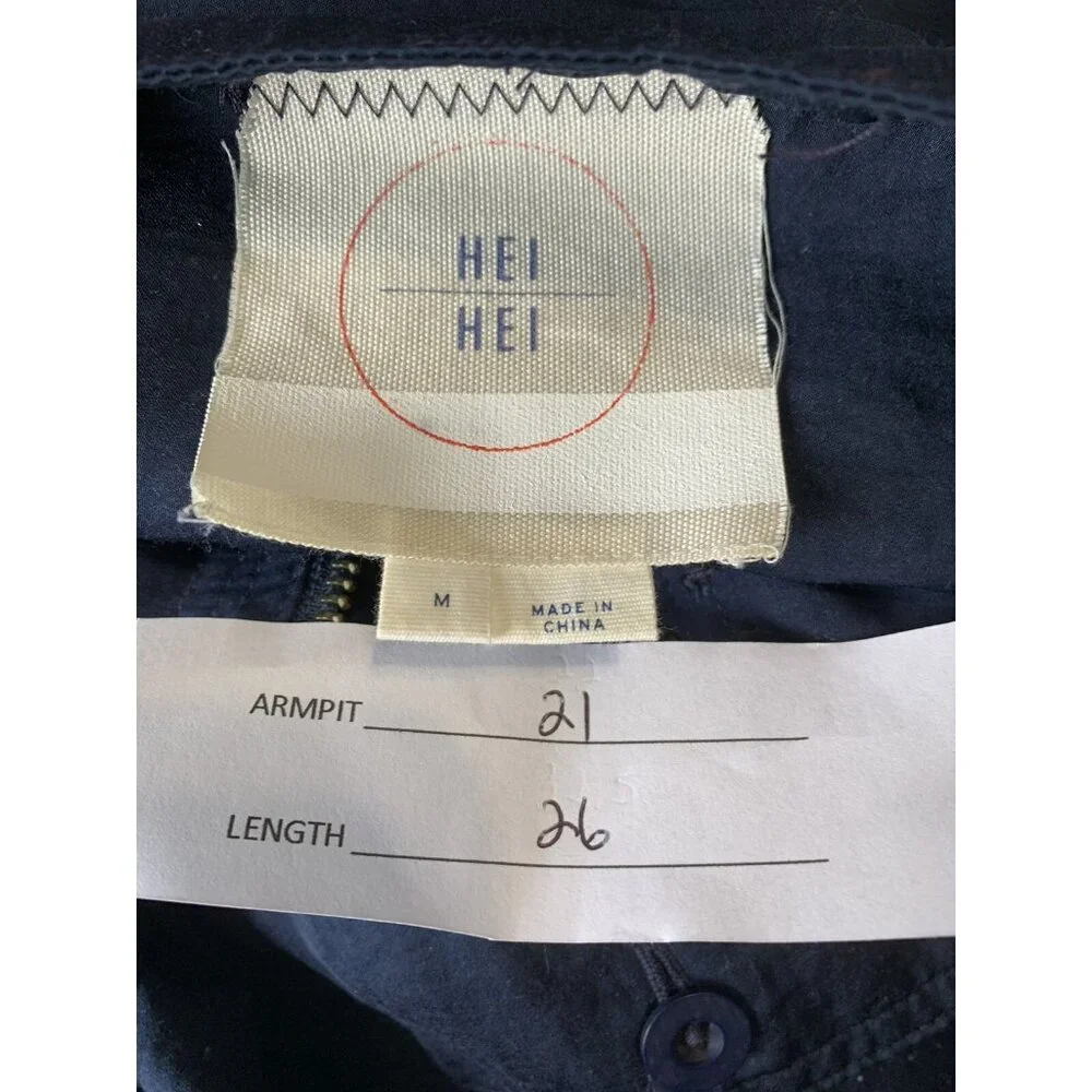 Anthropologie HEI HEI Women’s Medium Blue Utility Jacket Cargo Belt Outdoor - Picture 2 of 8